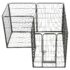 vidaXL Dog Playpen 8 Panels Steel 80x100 cm Black - Image 3