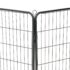 vidaXL Dog Playpen 8 Panels Steel 80x100 cm Black - Image 7