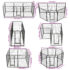 vidaXL Dog Playpen 8 Panels Steel 80x100 cm Black - Image 8