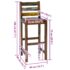 vidaXL Bar Stools 2 pcs Solid Reclaimed Wood - Image 8