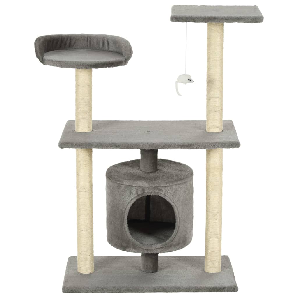 8718475598190_g_en_hd_1 vidaXL Cat Tree with Sisal Scratching Posts 95 cm Grey - Image 3