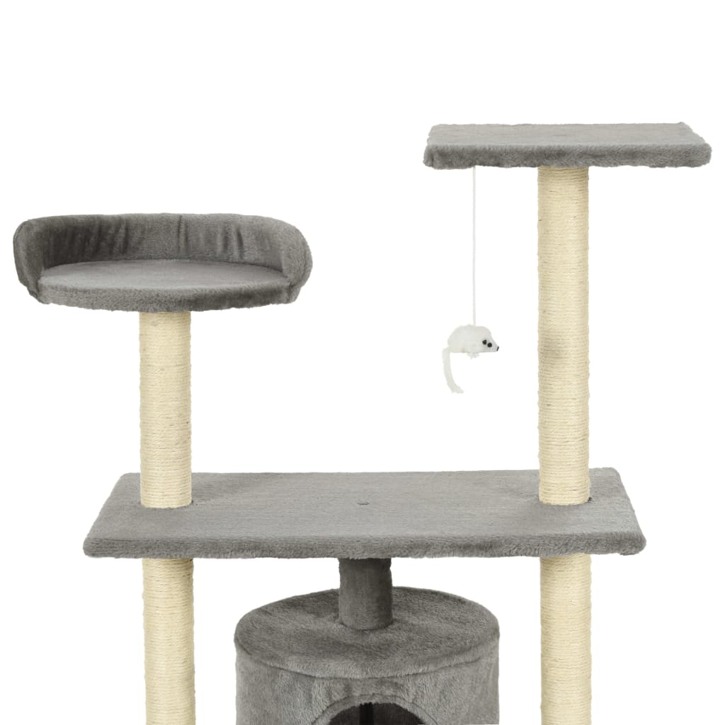 8718475598190_g_en_hd_2 vidaXL Cat Tree with Sisal Scratching Posts 95 cm Grey - Image 4
