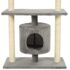 vidaXL Cat Tree with Sisal Scratching Posts 95 cm Grey - Image 7