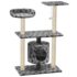 vidaXL Cat Tree with Sisal Scratching Posts 95 cm Grey Paw Prints - Image 2