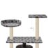 vidaXL Cat Tree with Sisal Scratching Posts 95 cm Grey Paw Prints - Image 5