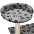 vidaXL Cat Tree with Sisal Scratching Posts 95 cm Grey Paw Prints - Image 6