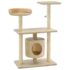 vidaXL Cat Tree with Sisal Scratching Posts 95 cm Beige - Image 2