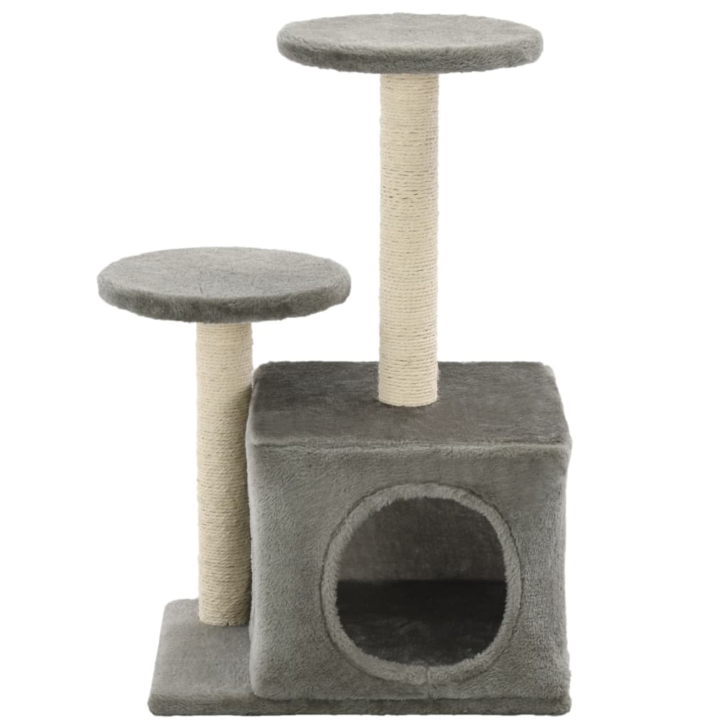 8718475598244_g_en_hd_1 vidaXL Cat Tree with Sisal Scratching Posts 60 cm Grey - Image 3