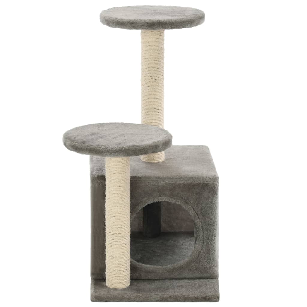 8718475598244_g_en_hd_3 vidaXL Cat Tree with Sisal Scratching Posts 60 cm Grey - Image 5