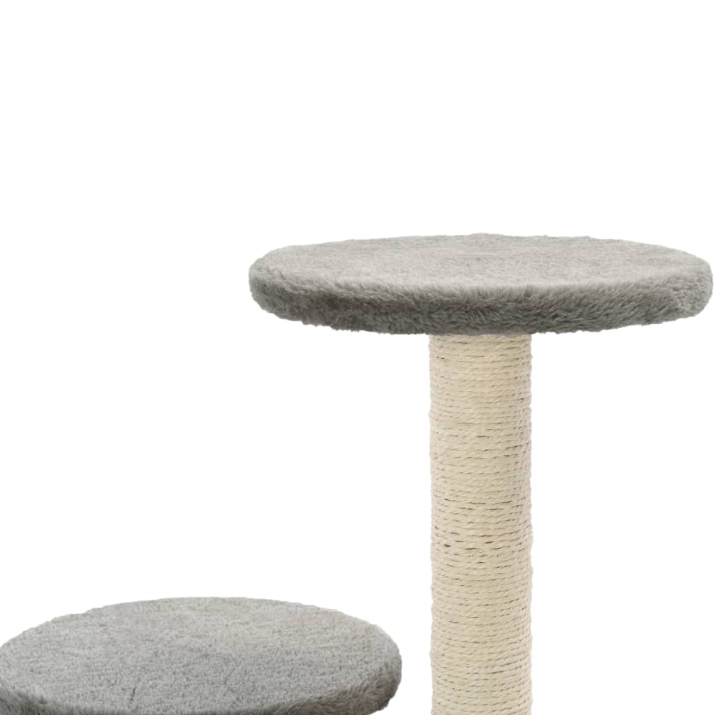 8718475598244_g_en_hd_4 vidaXL Cat Tree with Sisal Scratching Posts 60 cm Grey - Image 6