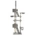 vidaXL Cat Tree with Sisal Scratching Posts 230-260 cm Grey - Image 3
