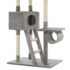 vidaXL Cat Tree with Sisal Scratching Posts 230-260 cm Grey - Image 6