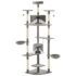 vidaXL Cat Tree with Sisal Scratching Posts 203 cm Grey and White - Image 2