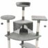 vidaXL Cat Tree with Sisal Scratching Posts 203 cm Grey and White - Image 4
