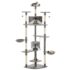vidaXL Cat Tree with Sisal Scratching Posts 203 cm Grey and White