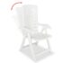 vidaXL Reclining Garden Chairs 4 pcs Plastic White - Image 2