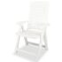 vidaXL Reclining Garden Chairs 4 pcs Plastic White - Image 3