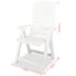 vidaXL Reclining Garden Chairs 4 pcs Plastic White - Image 8