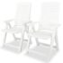 vidaXL 3 Piece Bistro Set Plastic White - Image 3