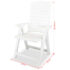 vidaXL 7 Piece Outdoor Dining Set Plastic White - Image 11