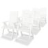 vidaXL 7 Piece Outdoor Dining Set Plastic White - Image 3