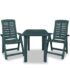 vidaXL 3 Piece Bistro Set Plastic Green - Image 2