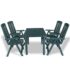 vidaXL 5 Piece Outdoor Dining Set Plastic Green