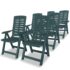vidaXL 7 Piece Outdoor Dining Set Plastic Green - Image 3