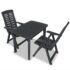 vidaXL 3 Piece Bistro Set Plastic Anthracite