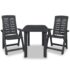 vidaXL 3 Piece Bistro Set Plastic Anthracite - Image 2