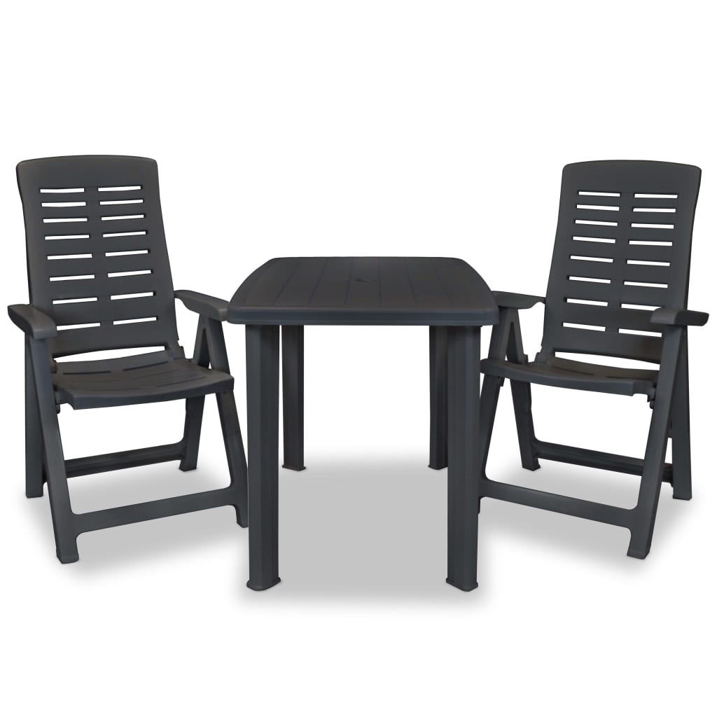 8718475599319_g_en_hd_1 vidaXL 3 Piece Bistro Set Plastic Anthracite - Image 2
