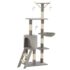 vidaXL Cat Tree with Sisal Scratching Posts 138 cm Grey - Image 2