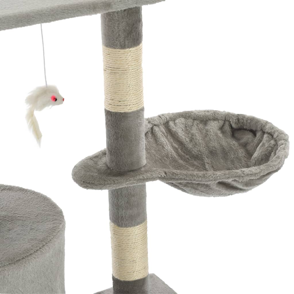 8718475599784_g_en_hd_5 vidaXL Cat Tree with Sisal Scratching Posts 138 cm Grey - Image 7