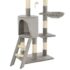 vidaXL Cat Tree with Sisal Scratching Posts 138 cm Grey - Image 8
