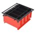 vidaXL Paper Log Briquette Maker Steel 38x31x18 cm Black and Red