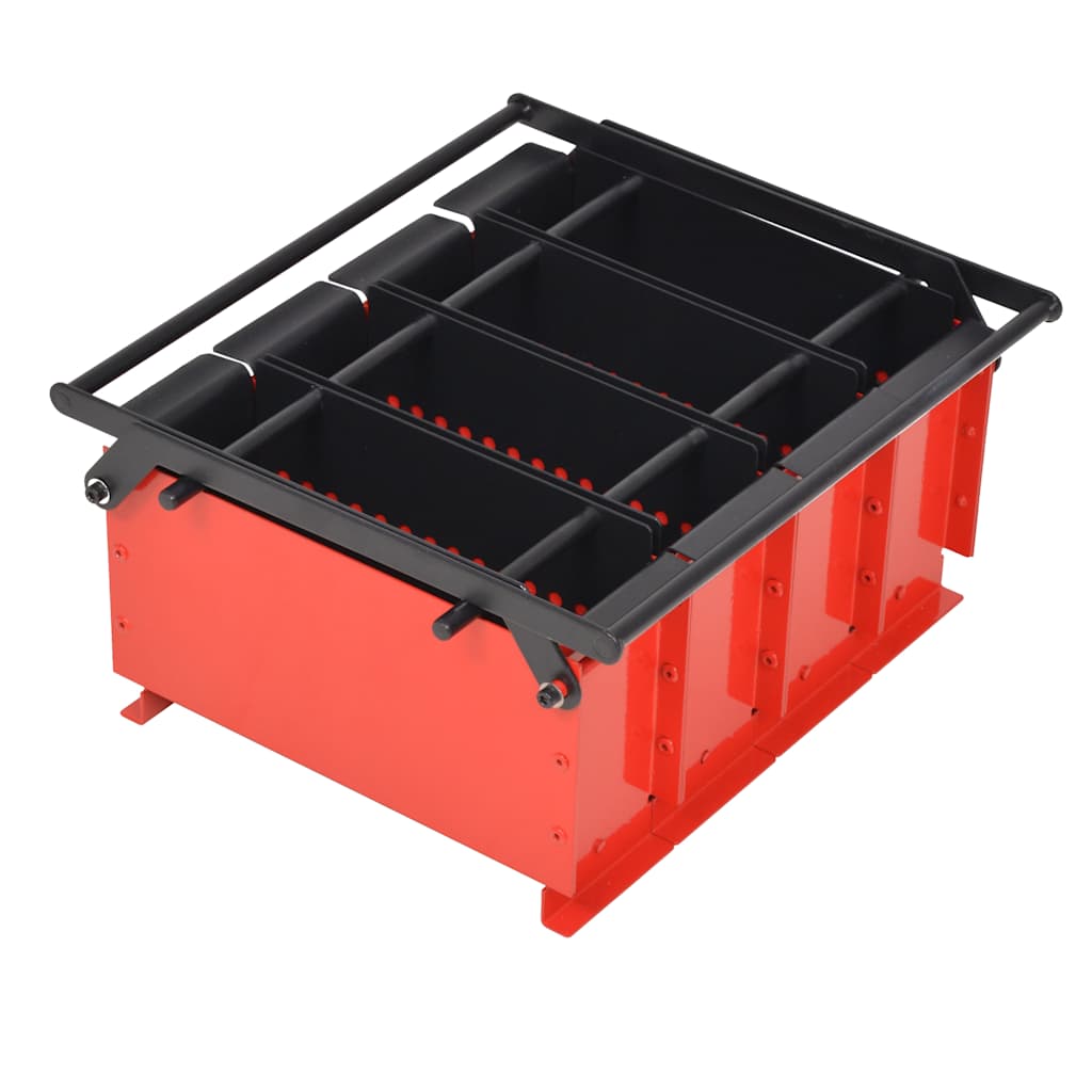 8718475600404_a_en_hd_1 vidaXL Paper Log Briquette Maker Steel 38x31x18 cm Black and Red - Image 1