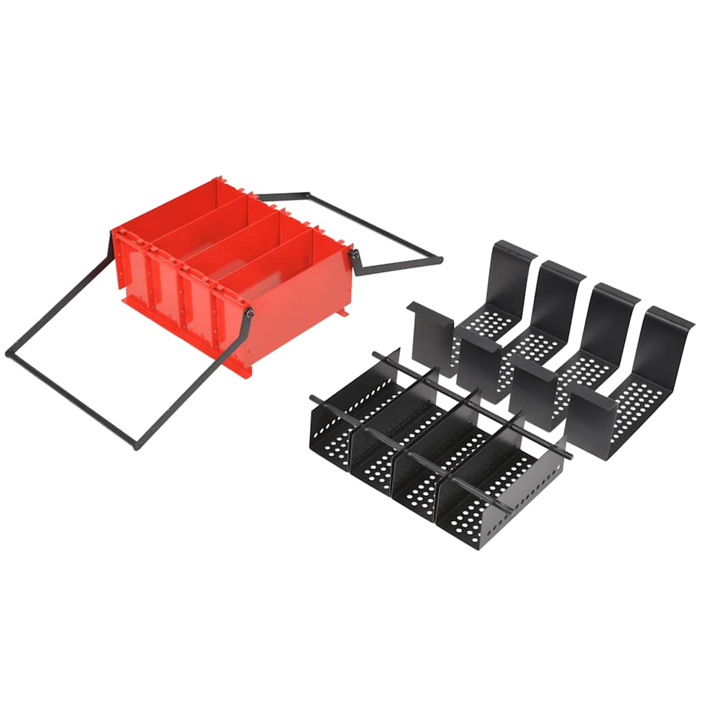 8718475600404_g_en_hd_3 vidaXL Paper Log Briquette Maker Steel 38x31x18 cm Black and Red - Image 4