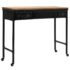 vidaXL Console Table MDF and Fir Wood 100x33.5x80 cm