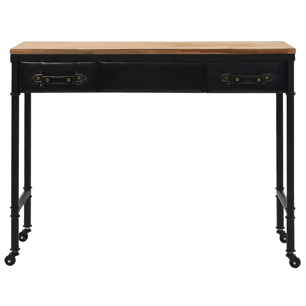 8718475600411_g_en_hd_1 vidaXL Console Table MDF and Fir Wood 100x33.5x80 cm - Image 2