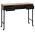 vidaXL Console Table MDF and Fir Wood 100x33.5x80 cm - Image 4