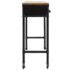 vidaXL Console Table MDF and Fir Wood 100x33.5x80 cm - Image 5