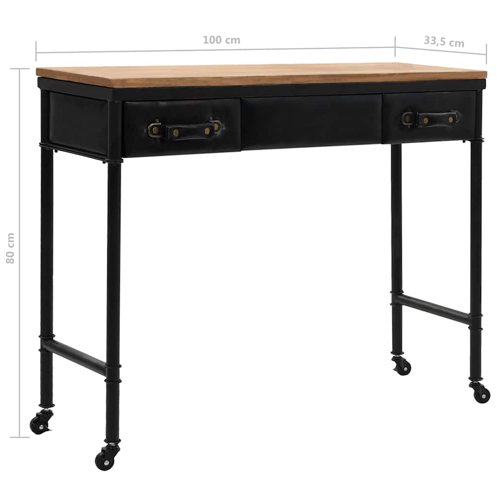 8718475600411_g_en_hd_7 vidaXL Console Table MDF and Fir Wood 100x33.5x80 cm - Image 9