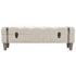 vidaXL Storage Bench Solid Wood and Steel 111x34x37 cm - Image 2