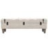 vidaXL Storage Bench Solid Wood and Steel 111x34x37 cm - Image 3