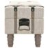 vidaXL Storage Bench Solid Wood and Steel 111x34x37 cm - Image 4