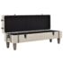 vidaXL Storage Bench Solid Wood and Steel 111x34x37 cm - Image 5