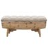 vidaXL Storage Bench 103x51x44 cm Solid Wood and Fabric - Image 2