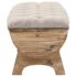 vidaXL Storage Bench 103x51x44 cm Solid Wood and Fabric - Image 3