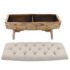 vidaXL Storage Bench 103x51x44 cm Solid Wood and Fabric - Image 4