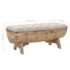vidaXL Storage Bench 103x51x44 cm Solid Wood and Fabric - Image 8